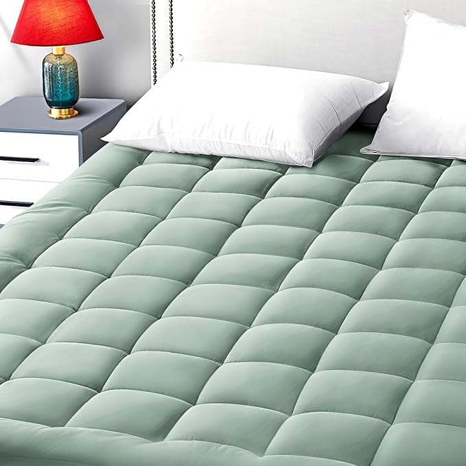 EASELAND Full Size Mattress Pad Pillow Top Mattress Cover Quilted Fitted by EASELAND