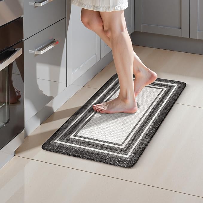 KIMODE Kitchen Rugs Cushioned Anti Fatigue Kitchen Mat Non-Skid Waterproof by KIMODE