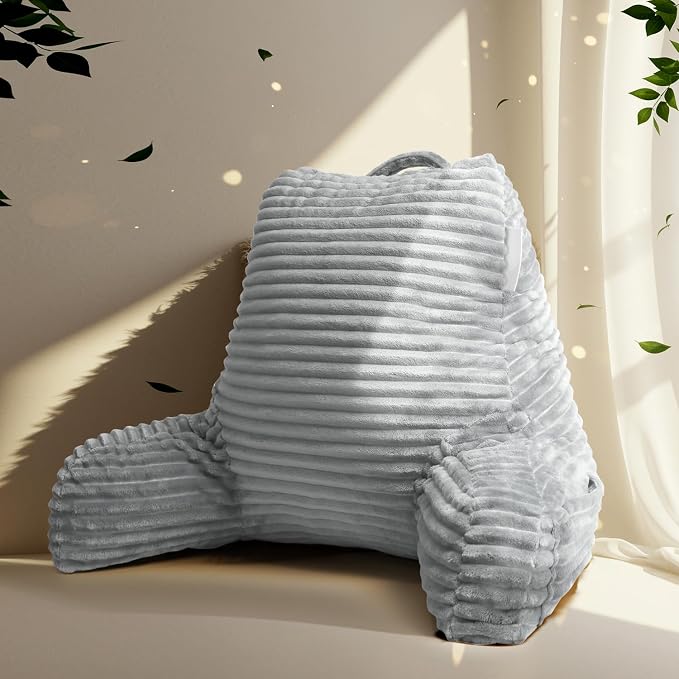 Hearth & Harbor Reading Pillow for Bed Adult – Back Pillow for Sitting in Bed - Image 2