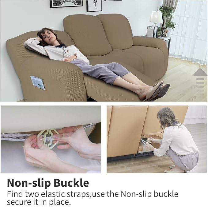 Easy-Going 8 Pieces Recliner Sofa Stretch Sofa Slipcover Sofa Cover Furniture - Image 3