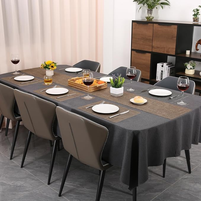 Table Runners 72 Inches Long, Dual-Sided Faux Leather Farmhouse Table Runner - Image 6