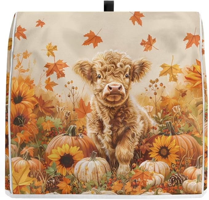 Highland Cow Stand Mixer Cover 6-8 Quart Pumpkin Kitchen Appliance Covers Dust - Image 7
