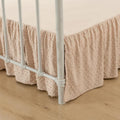 Tufted Dot Bed Skirt Queen Size, Ruffled Bed Skirt by TSUTOMI