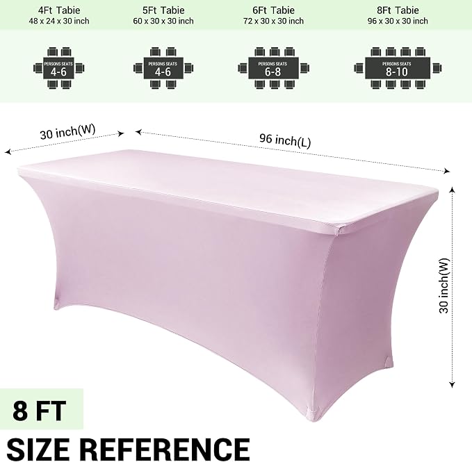 Obstal 6 Pack Stretch Spandex Table Covers - Image 4