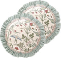 Round Throw Pillow Covers Pack of 2, Decoration Pillows Cushion Covers by bilingaier