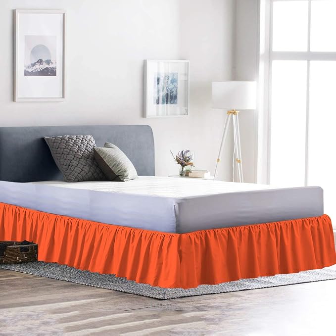 Bed Skirt - Ruffled Bed Skirt 12 Inch Drop Dust Ruffle - Dust Ruffle Bedskirt - Image 4