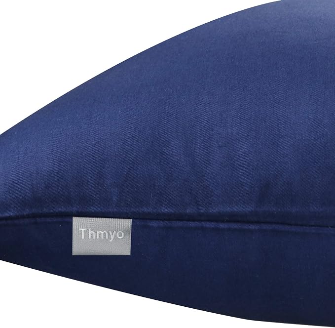 Thmyo 4-Pack 100% Cotton Comfortable Solid Decorative Throw Pillow Case Square - Image 7