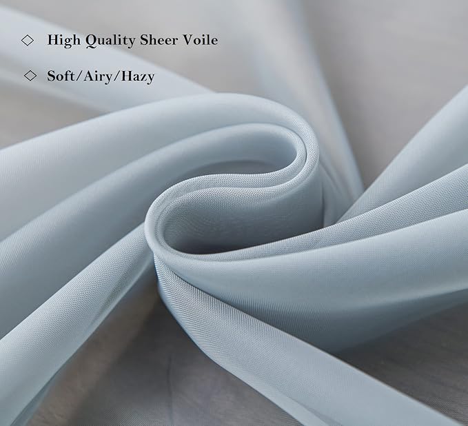 PI Light Grey Sheer Curtains - Image 3