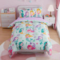 SANDJEST Mermaid Bedding Twin for Girls, Ultra Soft Microfiber Comforter Set by SANDJEST