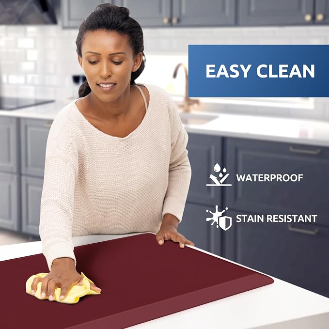 KitchenClouds Kitchen Mat Cushioned Anti Fatigue Rug 17.3"x28" Waterproof Non - Image 3
