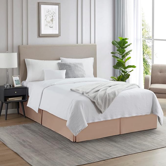 Nestl Taupe Twin XL Bed Skirt - Image 4