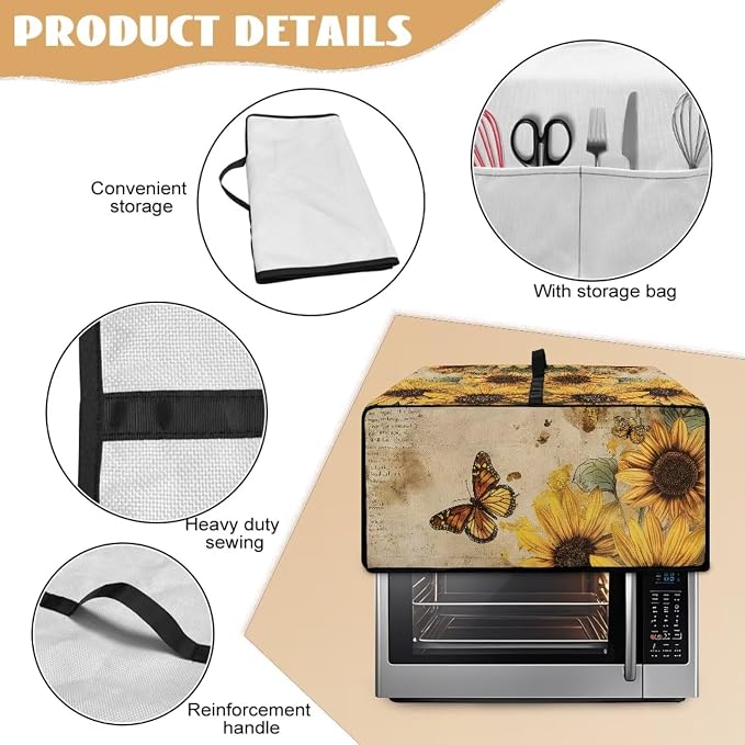 Microwave Oven Dust Cover Dust-Proof Sturdy Microwave Oven Cloth Cover - Image 6