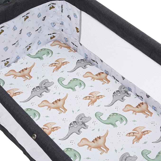 Pack n Play Sheet Stretchy Fitted Portable Mini Crib Sheets Set 3 Pack - Image 2