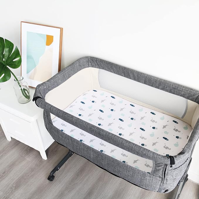 Bassinet Sheet 4 Pack for Baby Boys or Girls, Bassinet Sheets Ultra Soft - Image 4
