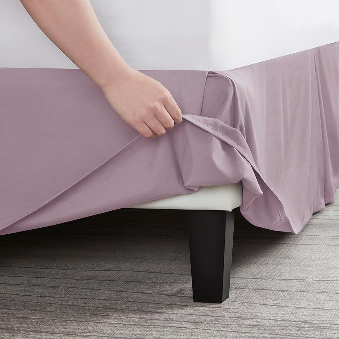 Nestl Dusty Purple Twin XL Bed Skirt - Image 5