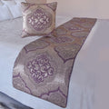 The HomeCentric King/Queen/Twin Purple Decorative King 90"x18" Bed Runner by TheHomeCentric