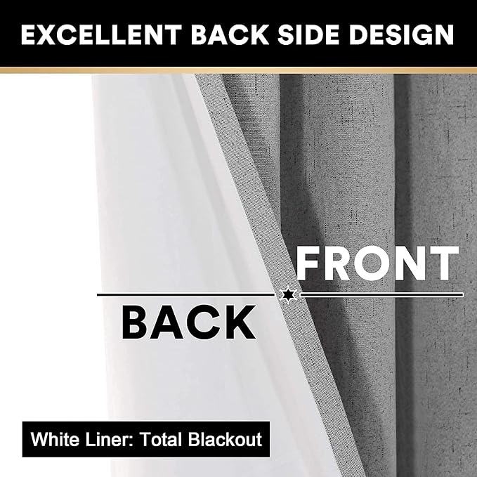 PrinceDeco 100% Blackout Curtains 84 inches Long - Image 5