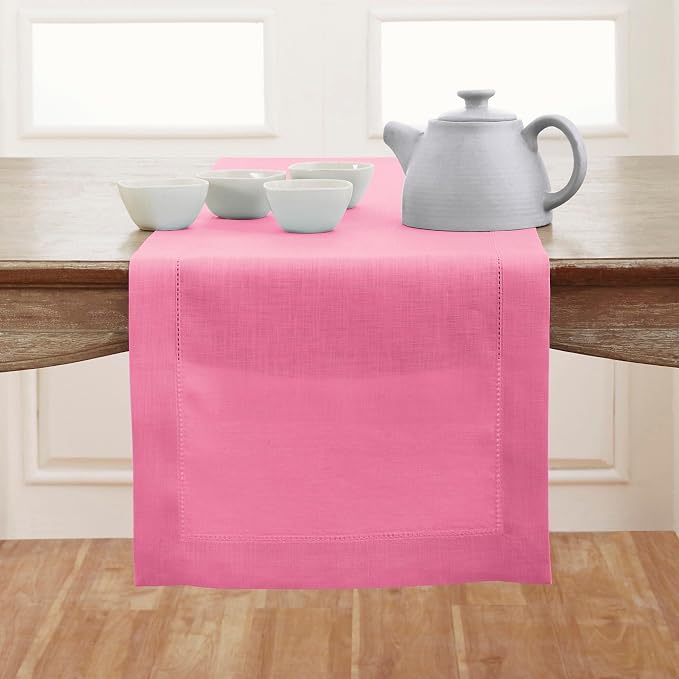Solino Home Linen Flamingo Pink Table Runner 144 Inches Long by SolinoHome