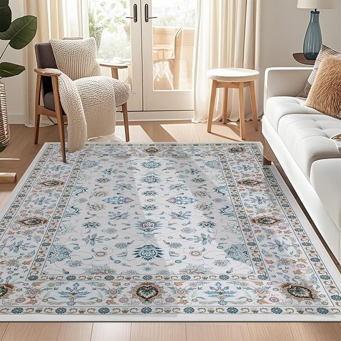 WILLSUN Washable Area Rugs, 5x7 Non-Slip Boho Large Area Rugs - Image 8