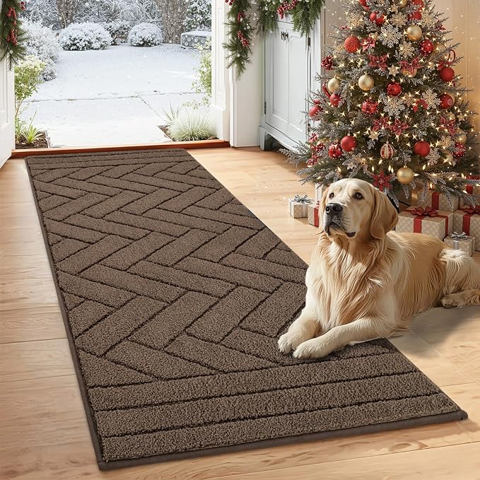 Tindbea Dog Mat for Muddy Paws, Absorbs Moisture Dirt Non-Slip Washable Mud Mat by Unknown