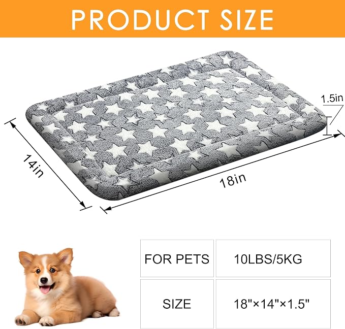 Washable Dog Bed Plush Orthopedic Outdoor Crate Mat - Image 3