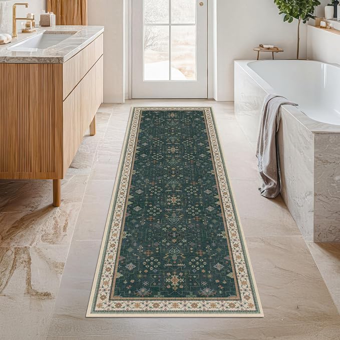 Dark Green 2x6 Kitchen Rug - Image 2