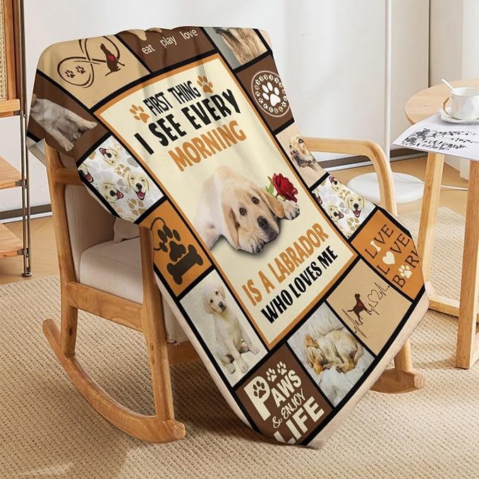 Labrador Dog Print Blanket Best Dog Pet Animal Throw Blankets - Image 4
