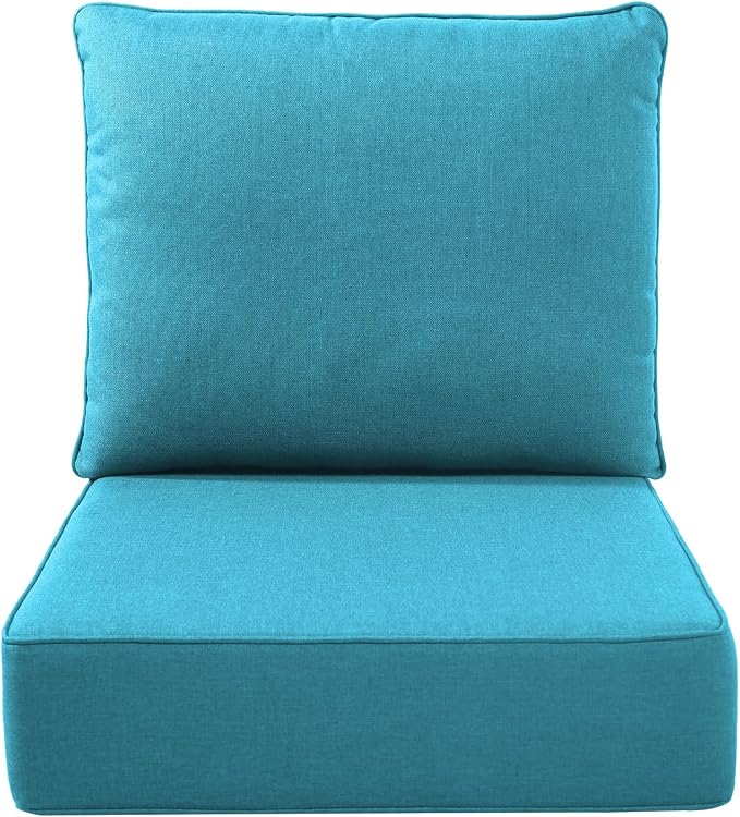 Luxury Outdoor Seat Cushion Set-22 x 24 x 6 Inch Outdoor Chair Cushions by NatureComfyOutdoorFurniture