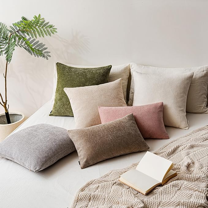 a moment Pack of 2 Decorative Christmas Chenille Throw Pillow Covers - Image 7