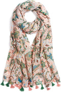 Scarf for Women Lightweight Soft Floral Leopard Printed Scarves Fall Winter by QIUTIMIY