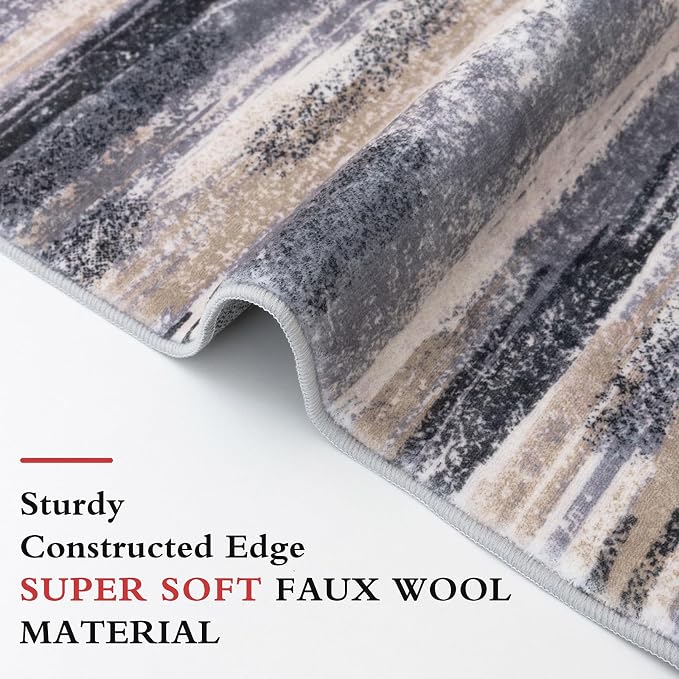 Modern Abstract Runner Rug 2.6x12 - Image 5