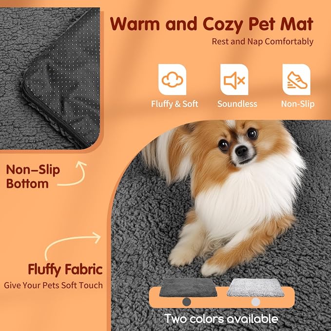 Nobleza Self Heating Cat Bed, Super Soft Thermal Dog Crate Bed Mat - Image 3