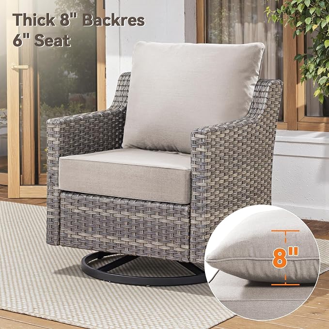 Luxury 6" Outdoor Cushions for Patio Furniture, Fade Resistant Couch Chair - Image 9