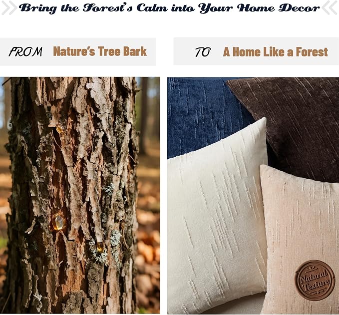 Set of 2 Soft Textured Throw Pillow Covers 24x24, Invisible Zipper Neutral - Image 2