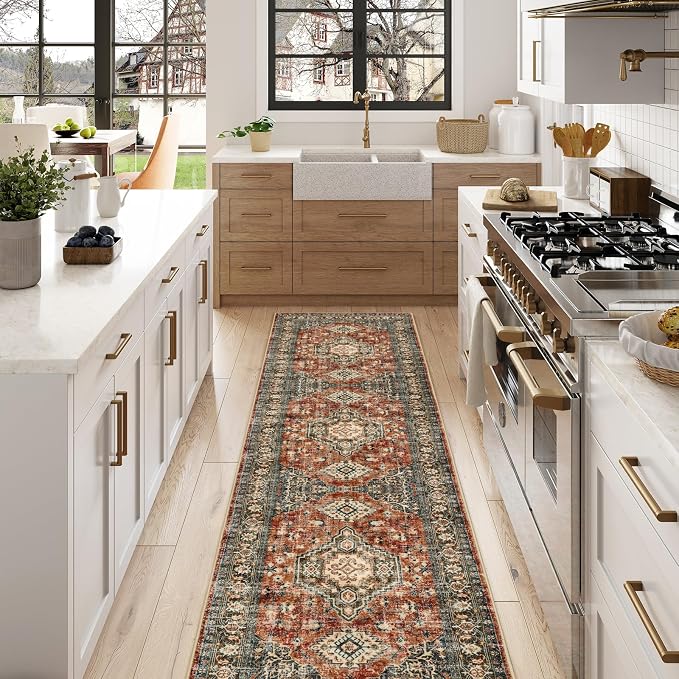 Lahome Oriental Hallway Runner Rug, 2.5x10 Washable Runner Ultra-Thin Hallway - Image 4