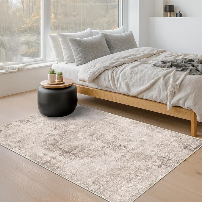 Washable Beige Brown Rugs for Entryway Indoor - Image 6