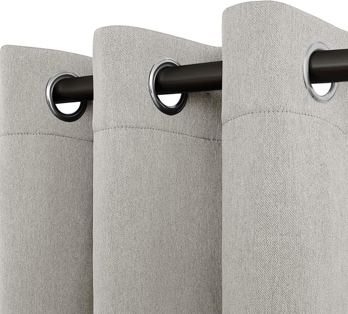 Easy-Going Linen Look Blackout Curtain 42x63 Inch Window Curtain Drapes by Easy-Going