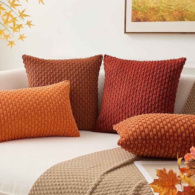 Kevin Textile Fall 12x20 Inch Pillow Cover 1 Pack Boho Decorative Soft Striped - Image 7