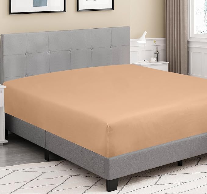 ROYALE LINENS 300 Thread Count 100% Long Staple Combed Cotton Fitted Sheet - Image 3