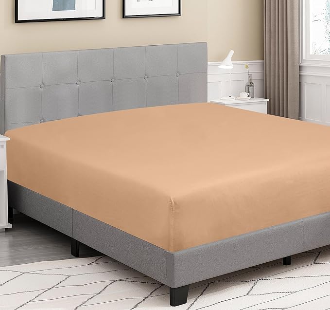 ROYALE LINENS 300 Thread Count 100% Long Staple Combed Cotton Fitted Sheet Twin - Image 3