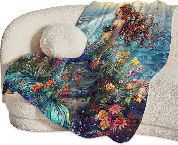 Mermaid Throw Blanket - Image 6