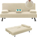 H.VERSAILTEX 4 Pieces Stretch Futon Covers Sofa Bed Slipcover by HVERSAILTEX
