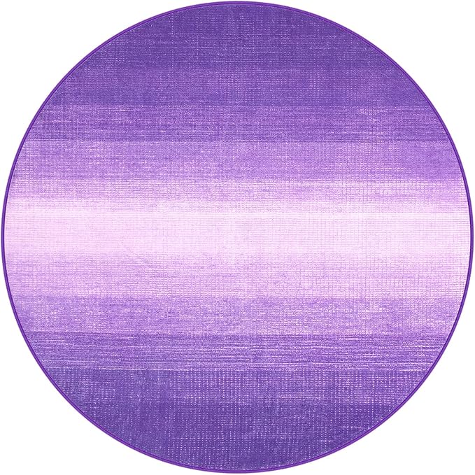 Wonnitar Modern Ombre Washable Round Rugs 5ft, Soft Circle Bedroom Area Rug - Image 8