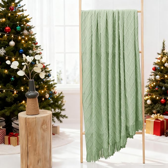 inhand Basil Green Christmas Throw Blanket - Image 5