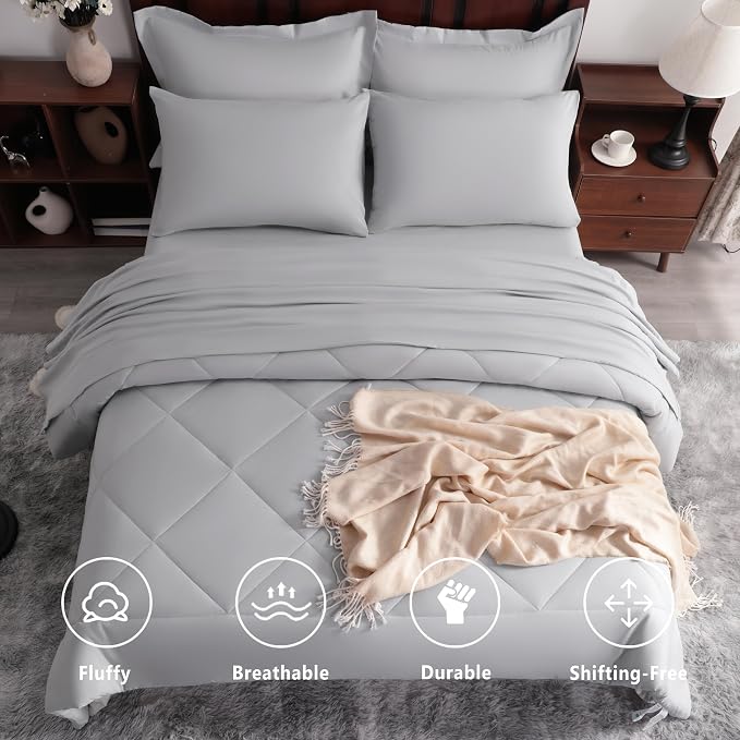NTBAY Queen Comforter Set with Sheets, 7 Pieces Soft and Breathable Queen - Image 2