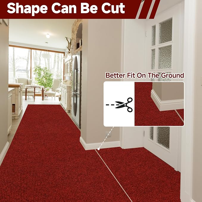 jxgzyy Red Commercial Outdoor Mat 2'11" x 4'11", Non Slip Front Door Mat - Image 3