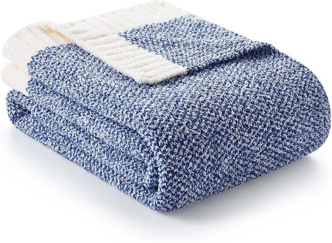 Snuggle Sac Blue Throw XL Blanket 50x70, Super Soft Warm Blankets Oversized by SnuggleSac