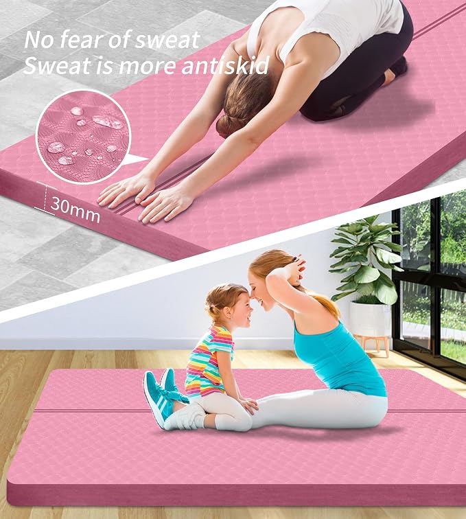 nuveti Large Exercise Mat - 15mm/20mm/30mm Thick Yoga Mat | Workout Mat - Image 6