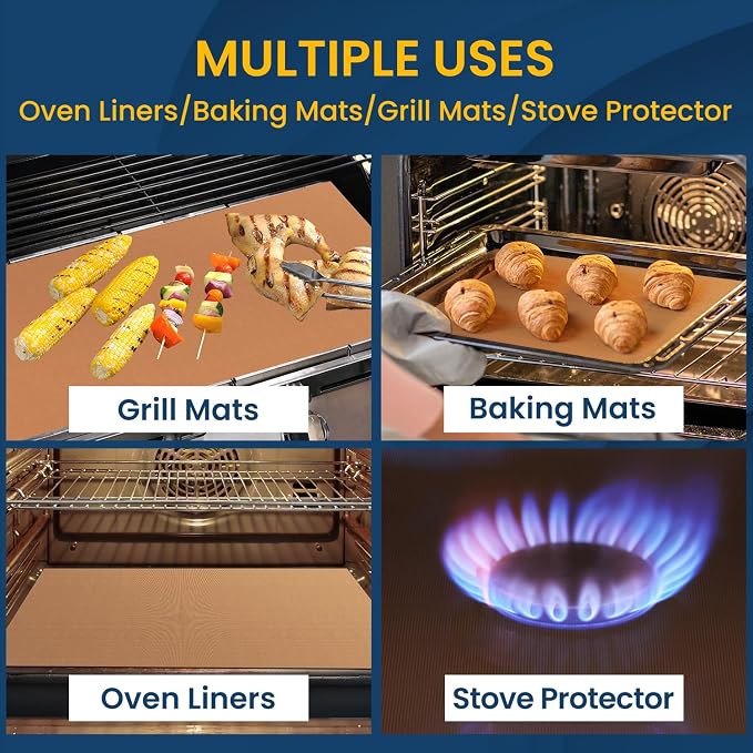 Oven Liners for Bottom of Oven-23.6"x 15.7" Non-Stick Electric Oven Cover for - Image 2