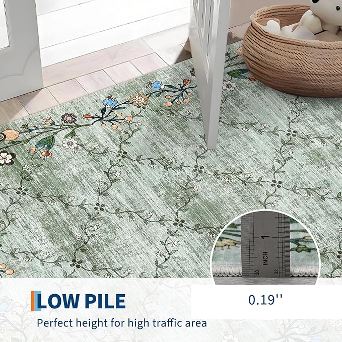 Garveehome 5x7 Washable Floral Area Rugs - Image 8
